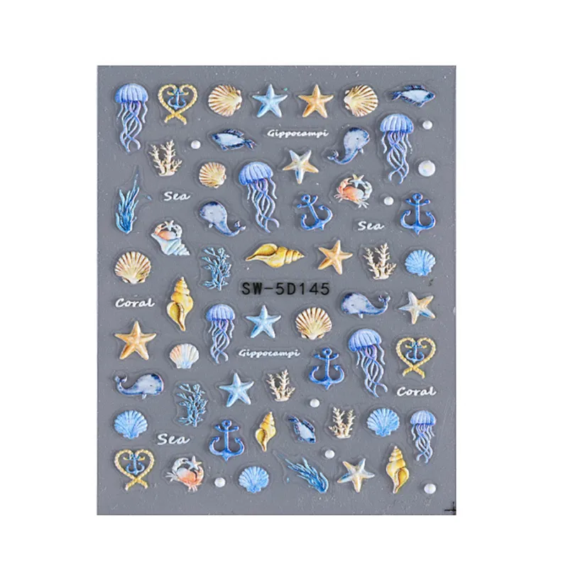 5D Ocean Starfish Nail Stickers